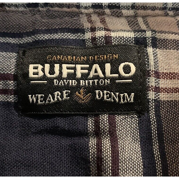 BUFFALO DAVID BITTON Plaid Long Sleeve Button-Down Casual Shirt Men's Size XL - Picture 9 of 12